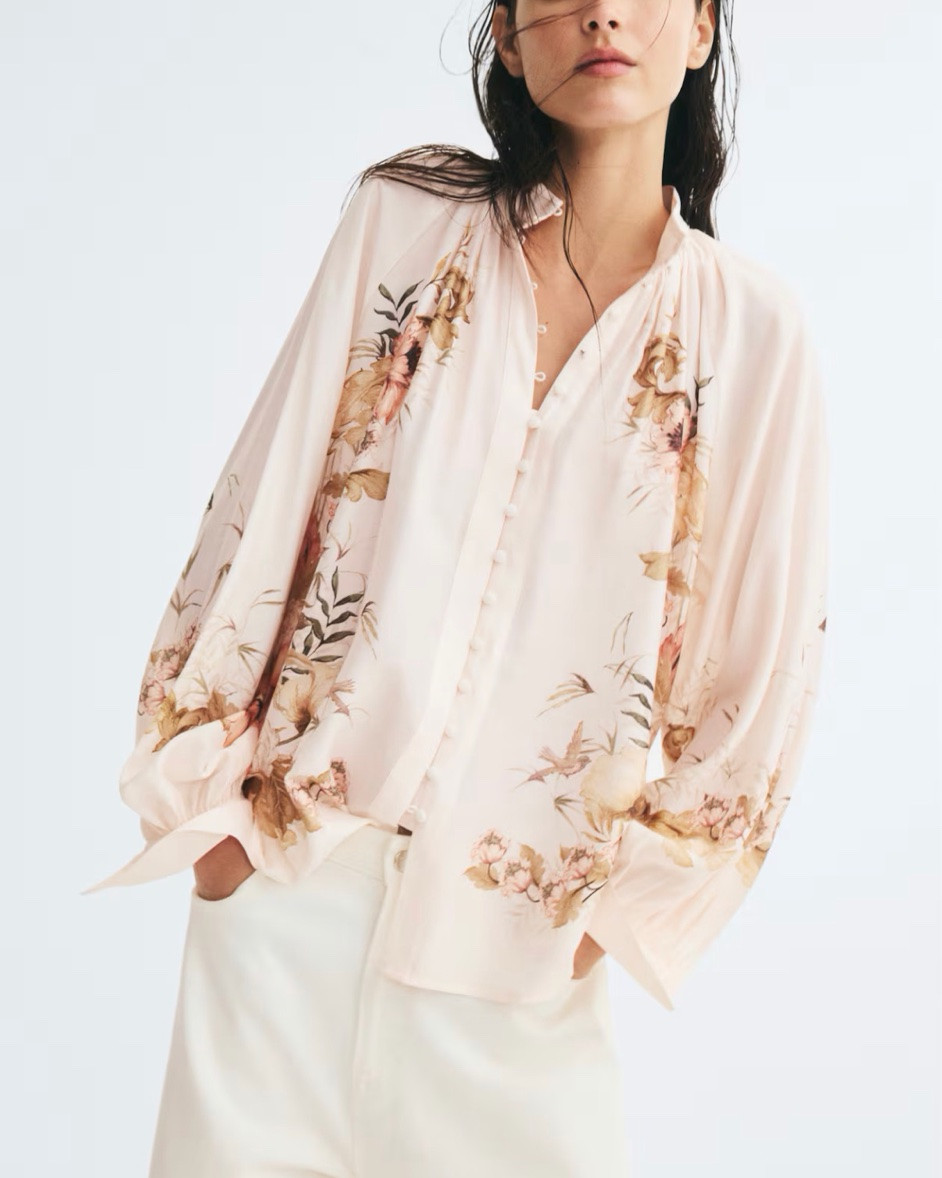 BLush pink floral blouse

#LTKSeasonal