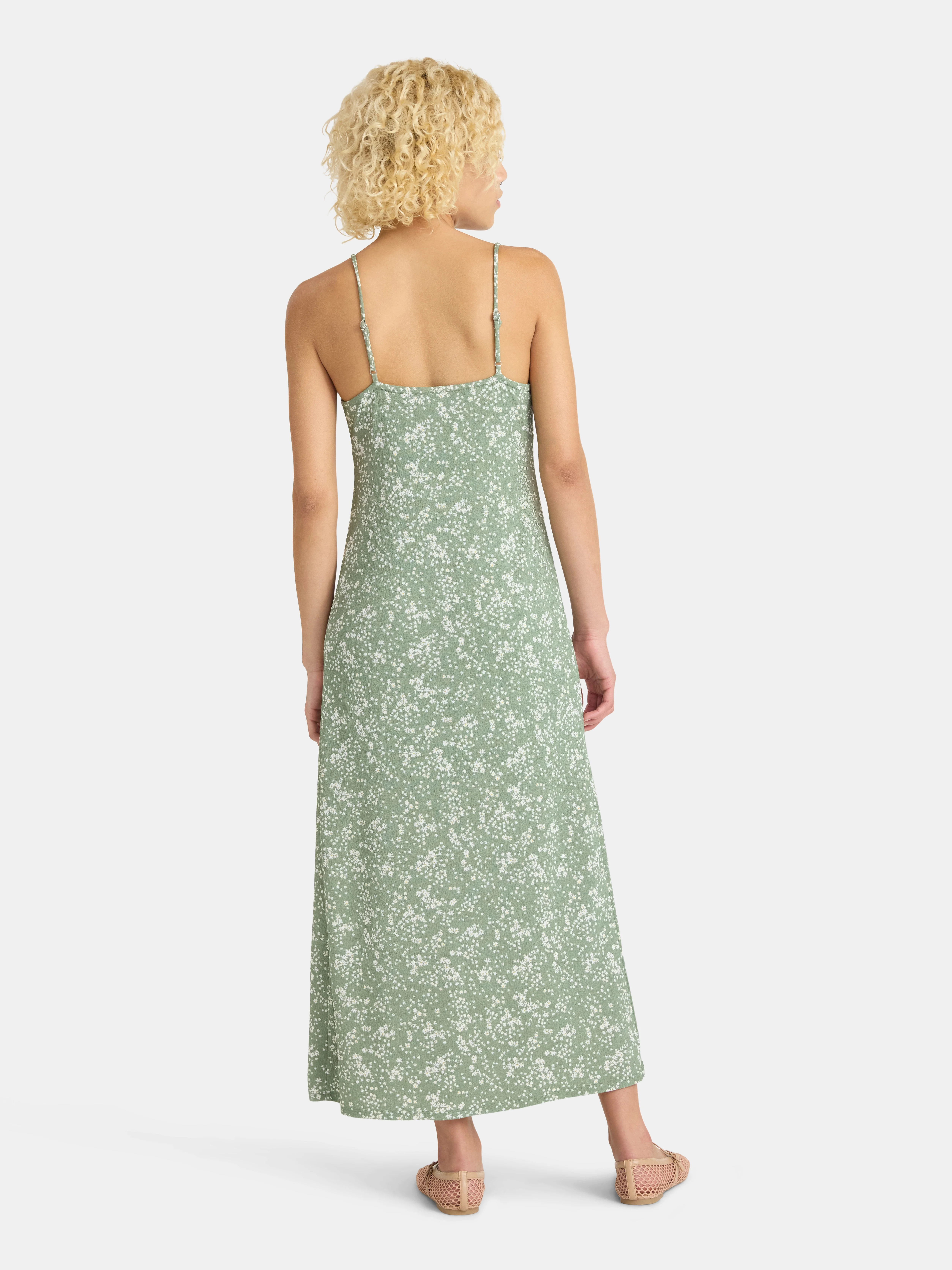 No Boundaries Maxi Dress with Front Slit, Women's | Walmart (US)