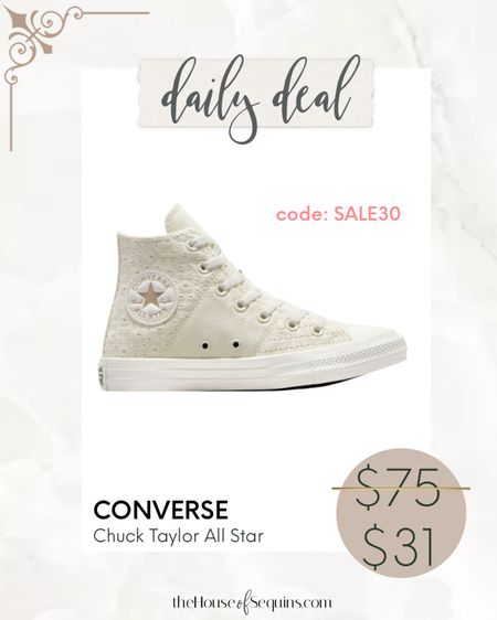 Converse Chuck Taylors EXTRA 30% OFF with code SALE30
