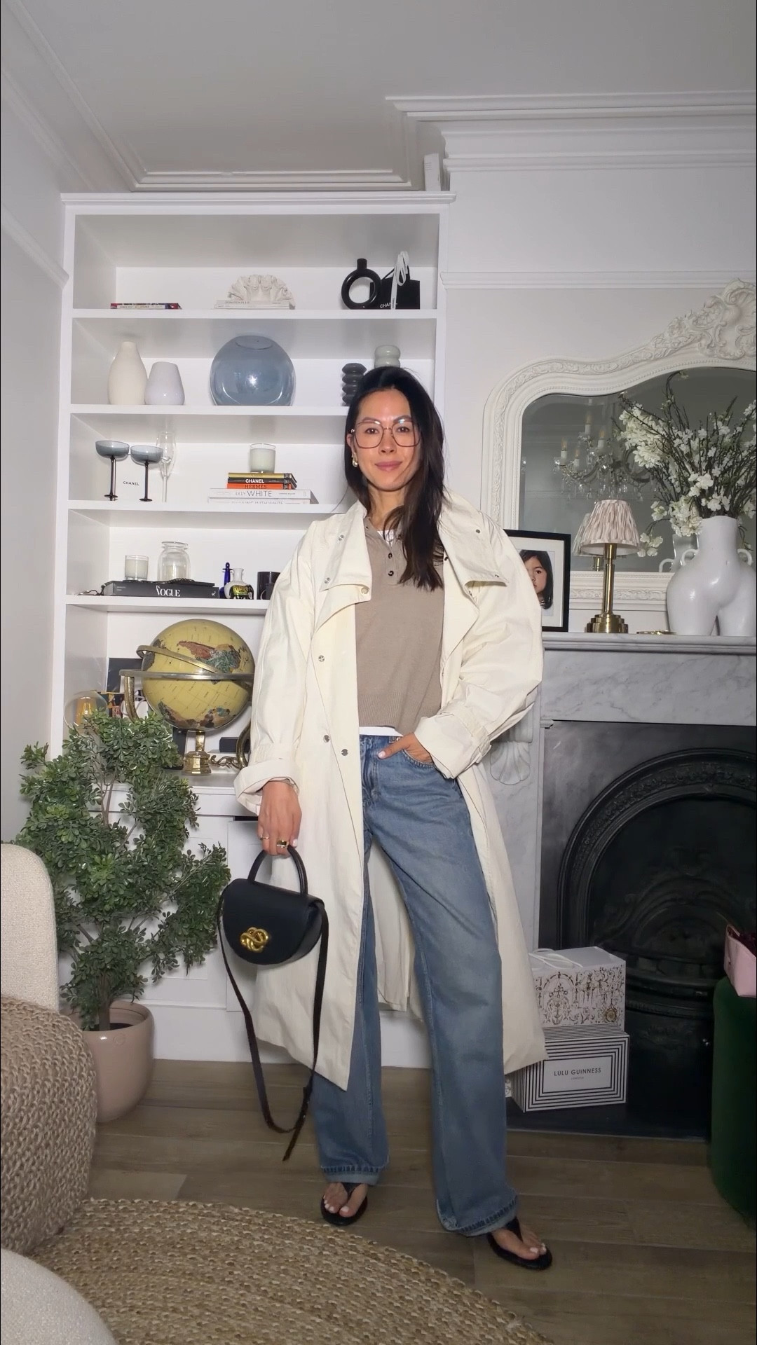 Fit check for a very casual weekday dinner use code LTKUK10 for 10a% off on orders over £100 at Mango! 

I’m wearing jeans size 8
Tench size small - 
Half button knit size medium 

#LTKdatenight #LTKspring #LTKuk