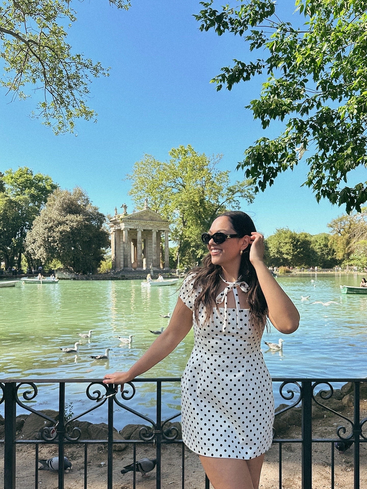 Rome outfit!

-Zara white and black polka dot cap-sleeve mini dress, I have a large. 
-Celine Triomphe sunglasses.

#LTKsummer #LTKtravel #LTKstyletip