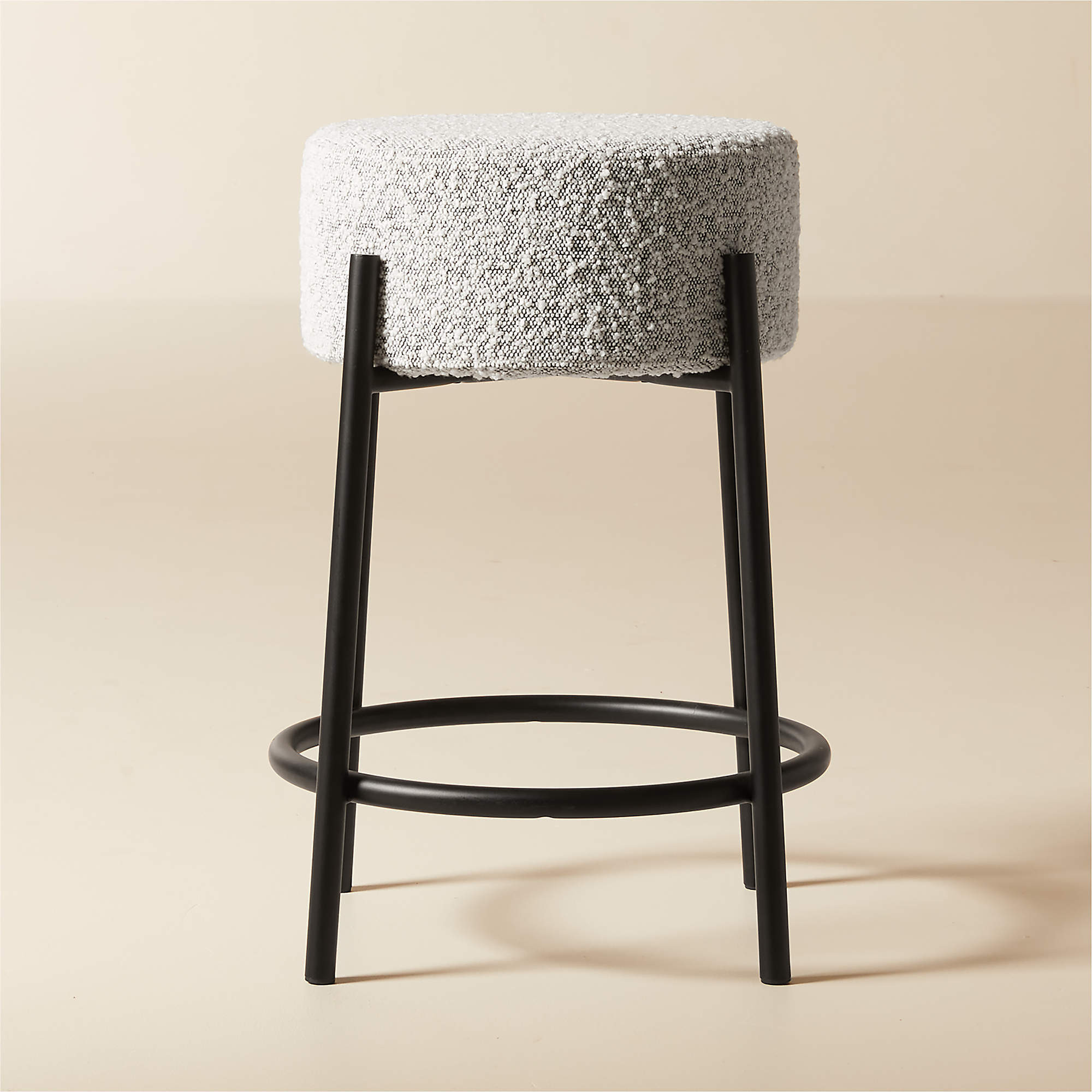 Peg Upholstered Counter Stool Set of 2 + Reviews | CB2 | CB2