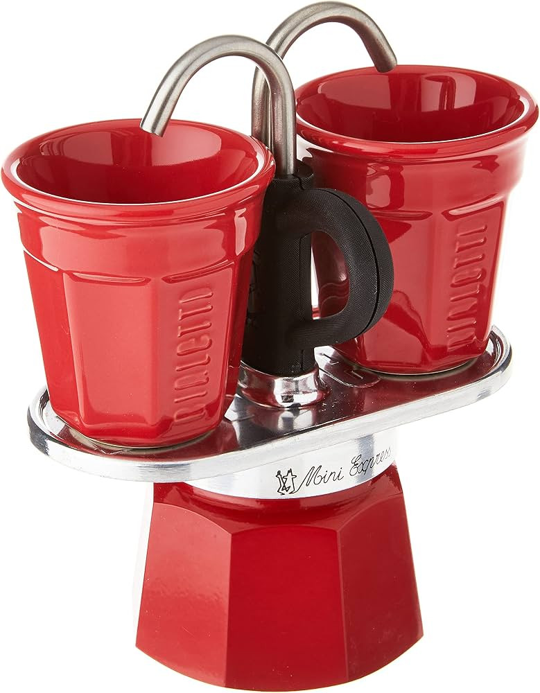 Bialetti - Mini Express Color: Moka Set includes Coffee Maker 2-Cup (2.8 Oz) + 2 shot glasses, Re... | Amazon (US)