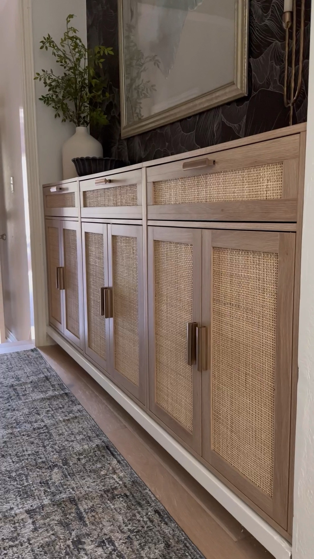 Amazon cabinet home hack! I used 3 of these shallow storage cabinets to create a built in designer inspired look in my hallway! Accessorized with affordable decor 😊

#LTKstyletip #LTKsalealert #LTKhome