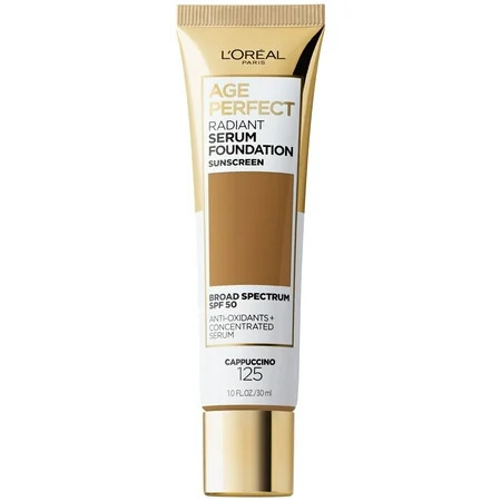 L Oreal Paris Age Perfect Radiant Serum Foundation Makeup 125 Cappuccino 1 fl oz | Walmart (US)