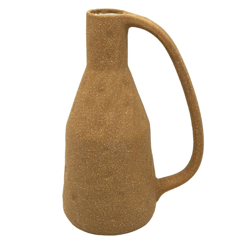 Natural Ceramic Vase, 10" | At Home
