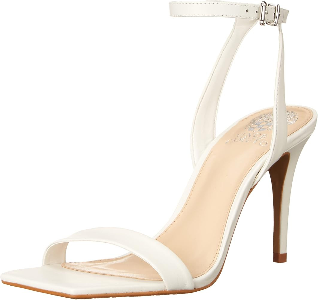 Vince Camuto Women's Saprenda Heeled Sandal, White Heels, Summer Heels, Amazon Fashion | Amazon (US)