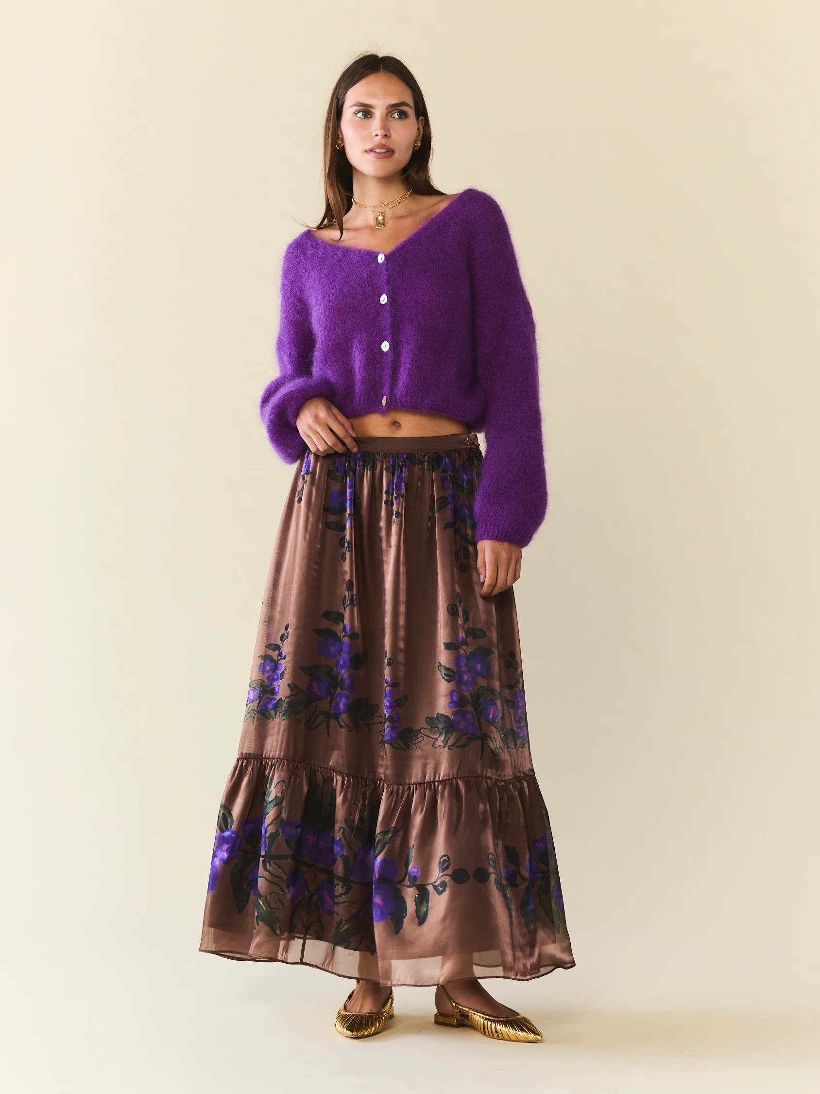 American Dreams Purple Cardigan | Eddy