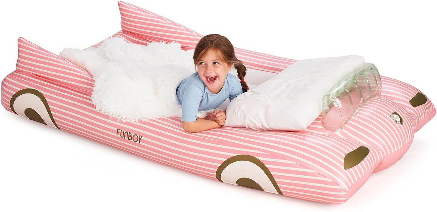 FUNBOY Kids Pink Inflatable Travel Bed & Mattress. Perfect for Sleepovers. Includes Carrying Case... | Amazon (US)
