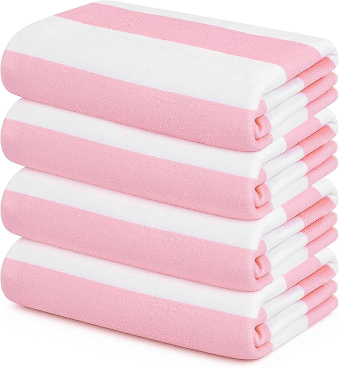 Touchat 4 Pack Beach Towels Oversized 30'' x 60'' Microfiber Pool Swim Bath Camping Travel Cabana... | Amazon (US)