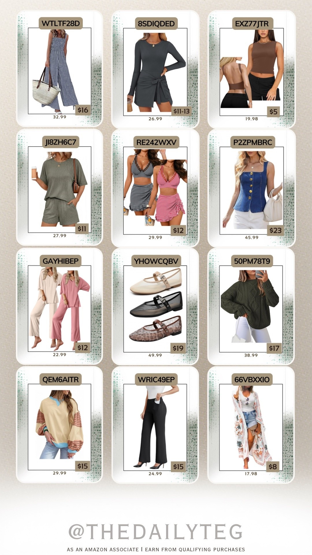Amazon fashion finds on major deal — comfy sets, cute tops, work pants, and spring staples all under $25! Saving you money while keeping it cute 🤍

#amazonfashion #affordableoutfits #ltkfinds


#LTKootd #LTKU #LTKSaleAlert