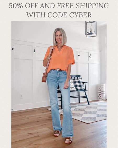 ⭐️ 50% off and free shipping with code CYBER 
27 in high rise flare jeans love the fit of these jeans! 
xs in belt  
Spring style 
Love Loft 
Loft outfit idea 
Teacher outfit idea 




#LTKfindsunder50 #LTKsalealert #LTKfindsunder100