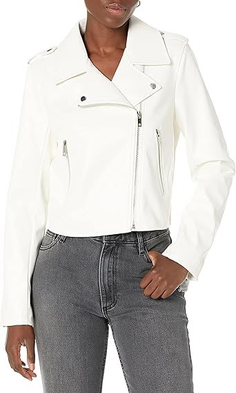 The Drop Women's Heather Faux Leather Moto Jacket | Amazon (US)