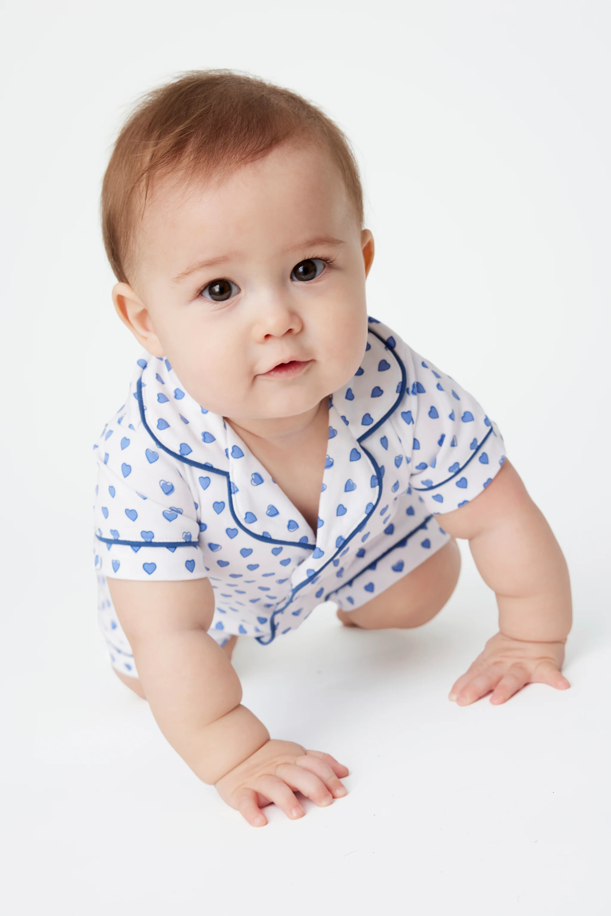 Infant Hearts Polo Onesie | Roller Rabbit | Roller Rabbit