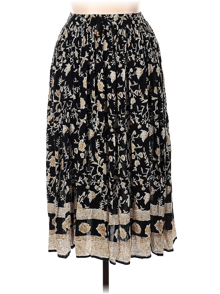 Liz Baker Essentials Casual Skirt: Black Damask Bottoms - Size 1X | thredUP