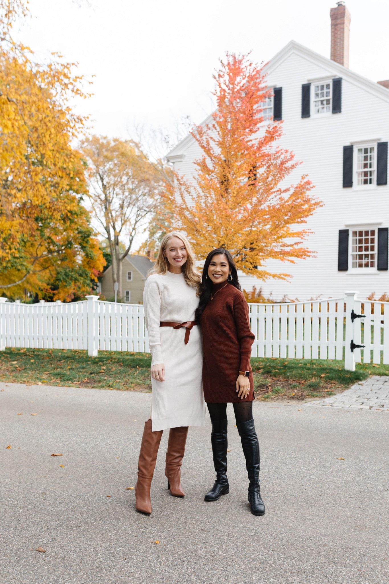 Sweater dresses make for my favorite fall outfit! 
Idk length sweater dress is under $50. Wearing a size small with a leather belt (runs small, I sized up to a medium) and leather knee high boots (they run big)

#LTKSeasonal