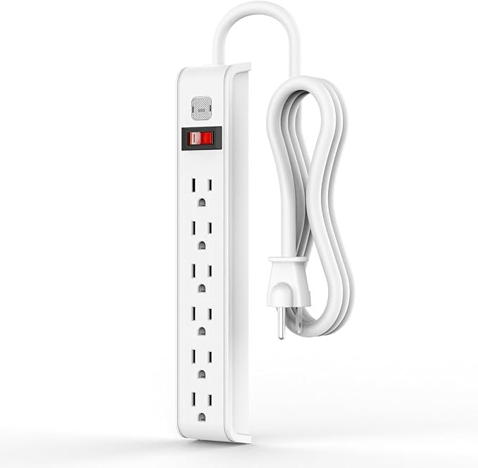 Power Strip Surge Protector, 6 Feet Extension Cord, 600 Joules Surge Protection, Multiple Protect... | Amazon (US)