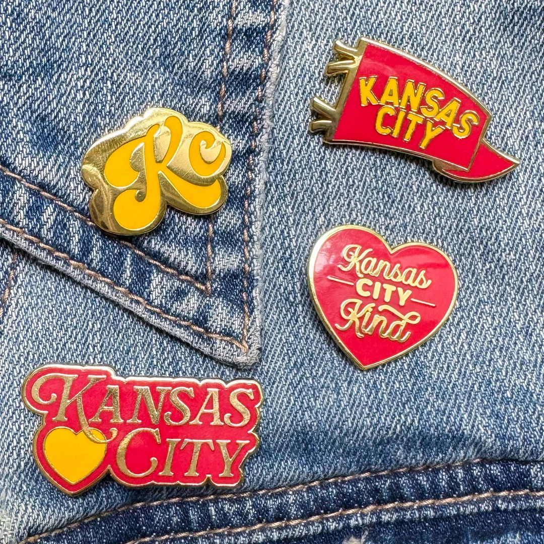 Kansas City Pins, Red and Yellow, Kansas City Chiefs, Game Day Enamel Pins - Etsy | Etsy (US)