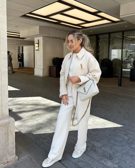 Spring Whites 🤍 White tweed jacket, tailored trousers, YSL Saint Laurent White bag

#LTKstyletip #LTKSeasonal #LTKitbag