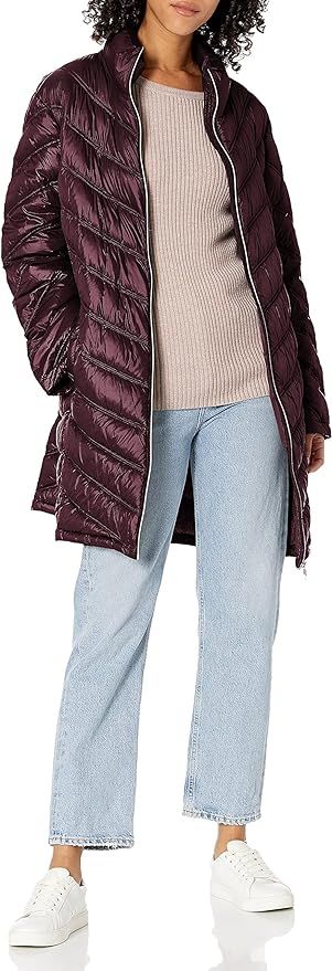 Calvin Klein Women's Chevron Quilted Packable Down Jacket (Standard and Plus) | Amazon (US)