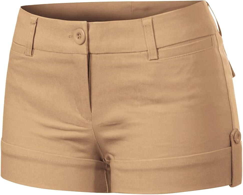 Design by Olivia Women's Body Enhancing Comfort Modern City Cuffed Short with Pockets | Amazon (US)