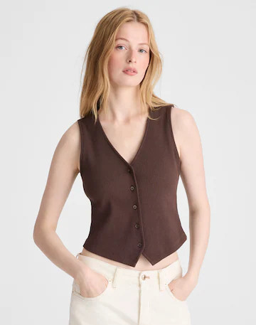 Ribbed V-Neck Vest | Madewell