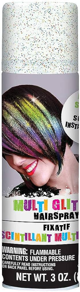 Multicolor Glitter Hair Spray Color - 3 oz. (1 Count) - Instantly Transforms Your Look, Ideal for... | Amazon (US)