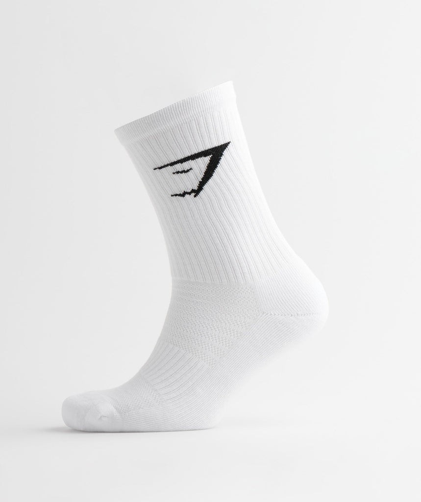 Gymshark Crew Socks 3pk - White | Gymshark (Global)