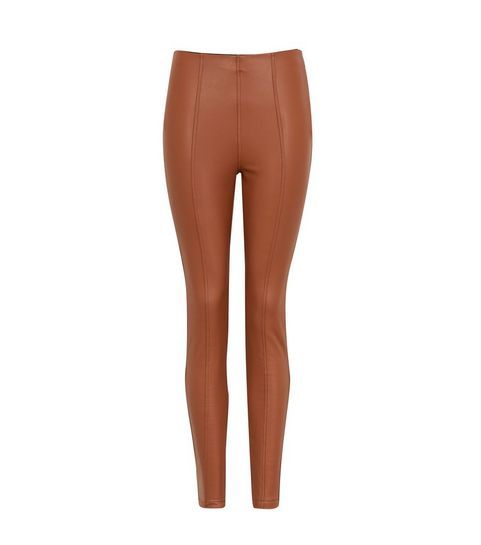 Rust Seamed Leather-Look Leggings
						
						Add to Saved Items
						Remove from Saved Items | New Look (UK)