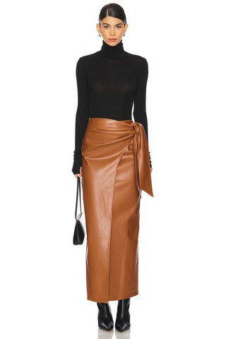 ALL THE WAYS Kassidy Faux Leather Skirt in Camel from Revolve.com | Revolve Clothing (Global)