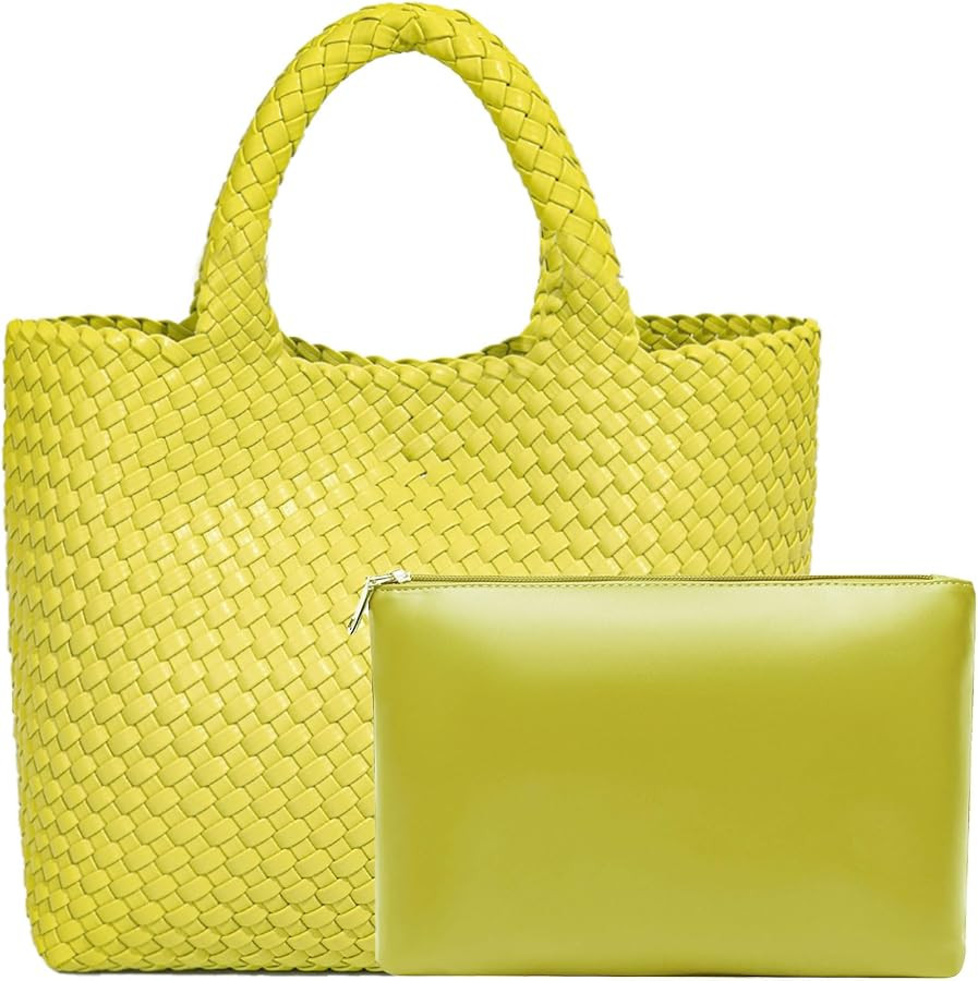 JINMANXUE Fashion Woven Bag Shopper Bag Travel Handbags and Purses Women Tote Bag Large Capacity ... | Amazon (US)