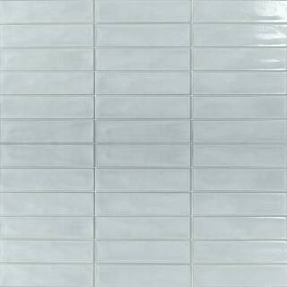 Stacy Garcia Olimar Azure 3.93 in. x 15.74 in. Polished Porcelain Wall Tile (7.74 sq. ft./Case) | The Home Depot