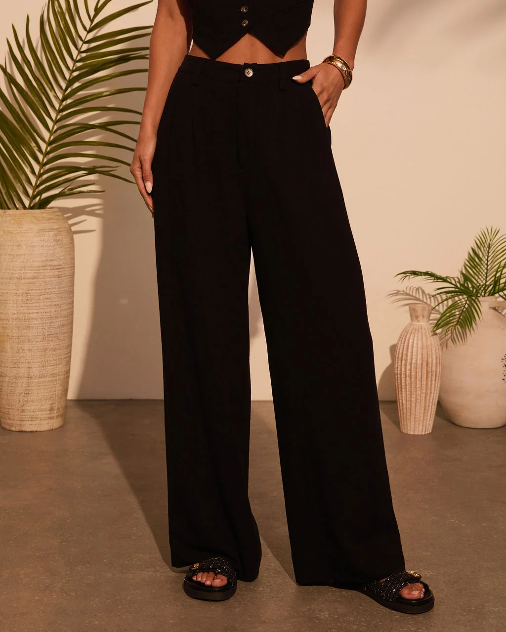 Leva Pocketed Wide Leg Pants | VICI