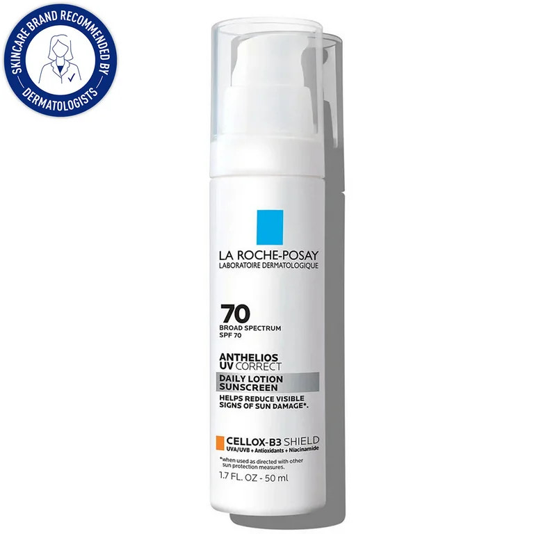 La Roche-Posay Anthelios UV Correct Face Sunscreen SPF 70 with Niacinamide, 1.7 fl oz | Walmart (US)