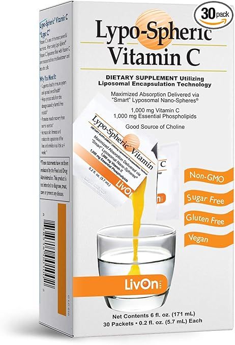 Lypo–Spheric Vitamin C – 1,000 mg Vitamin C & 1,000 mg Essential Phospholipids Per Packet –... | Amazon (US)