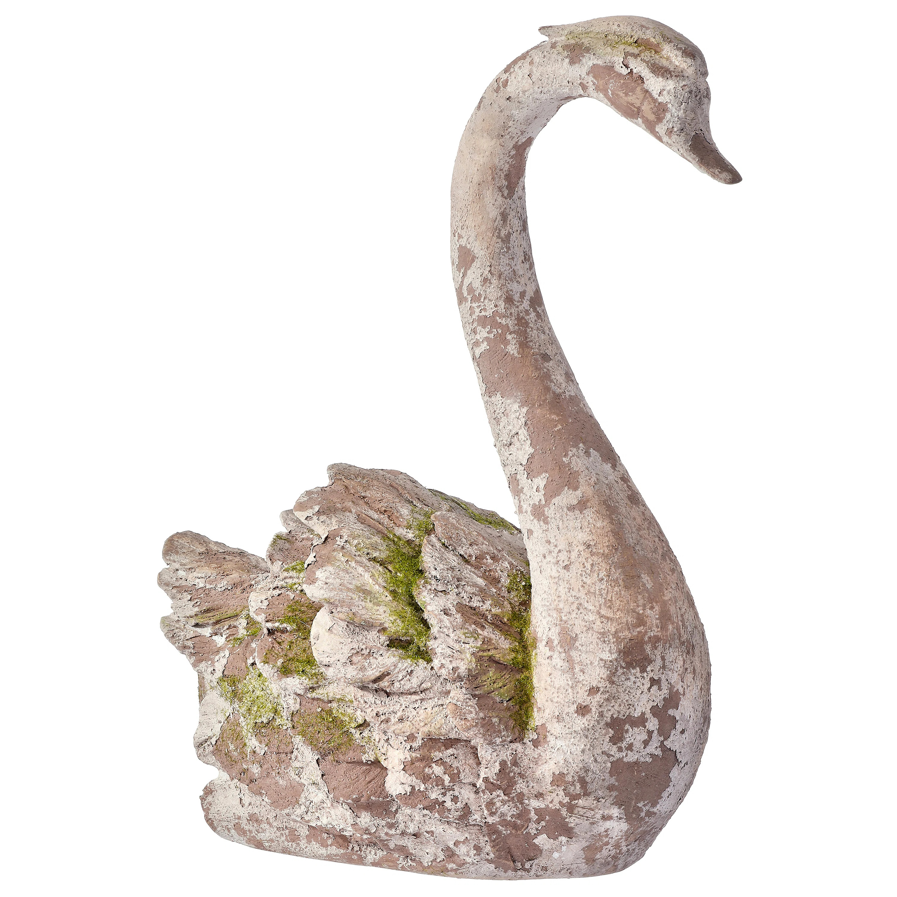 13" Resin Mossed Swan | Wayfair North America
