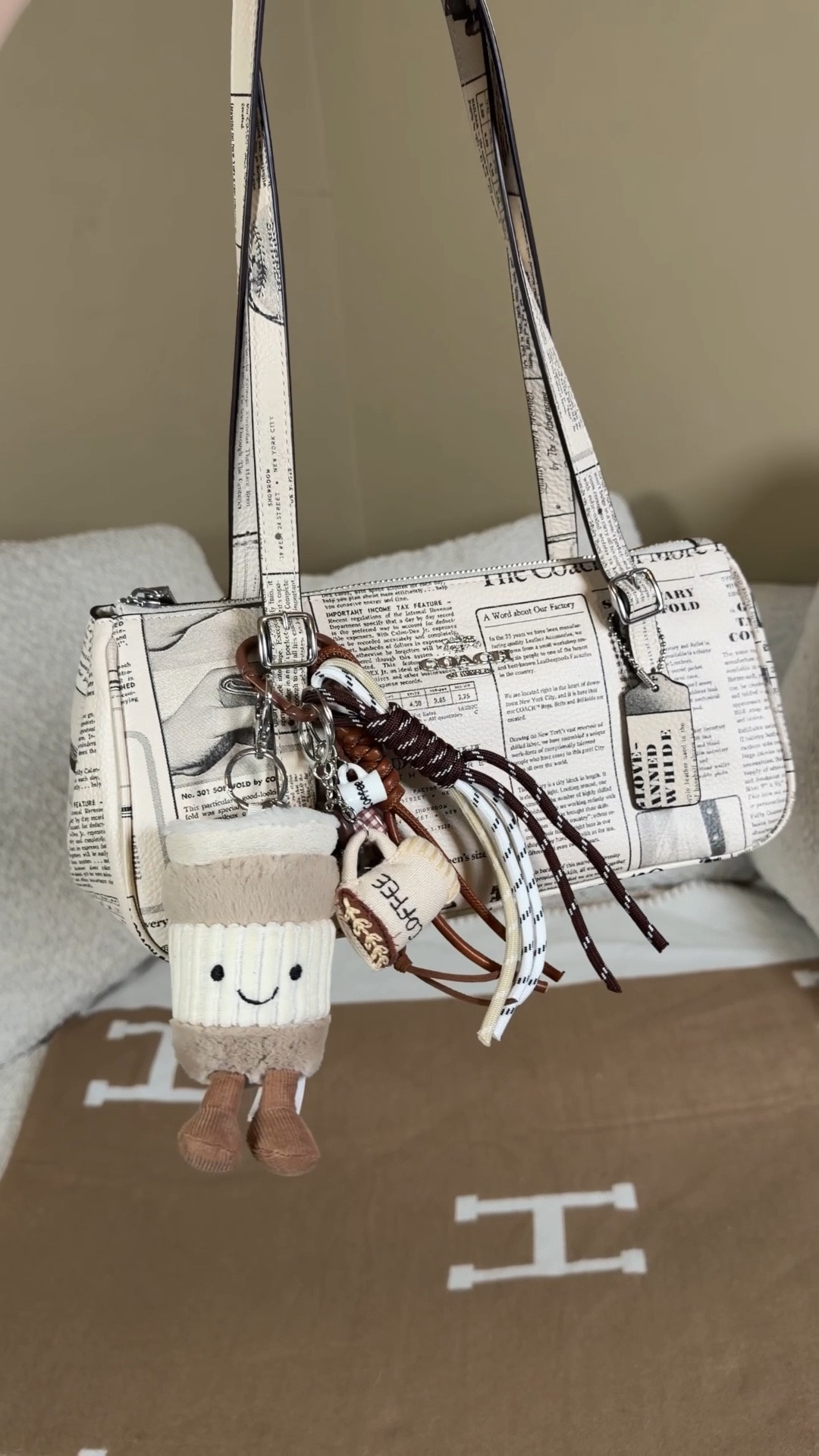 What fits in the Coach Asher 🤍 Bag of the day 🗞️☕️ wish I lived in the times when you could only get news from newspapers and catch up while having your morning coffee lol

After learning that the coach outlets newest newspaper print bags are legit Coach news articles and advertisements, I had to crab one! 📰 Comment BAG & I’ll dm you the link🖤
I had to add it to my collection because it’s like carrying around a lil piece of coach history 📰

Coach Asher bag
Coach bag
Coach bags 

Comment SHOP below to receive a DM with the link to this post on my LTK ⬇ https://liketk.it/5SkX9 #ltknyfw #ltkvalentine #ltkdayinmylife

Cozy mystery book
Flexible claw clip
Light up compact mirror
Anise French mints
Mini hair brush
Jelly cat coffee cup
Coffee bag charm
