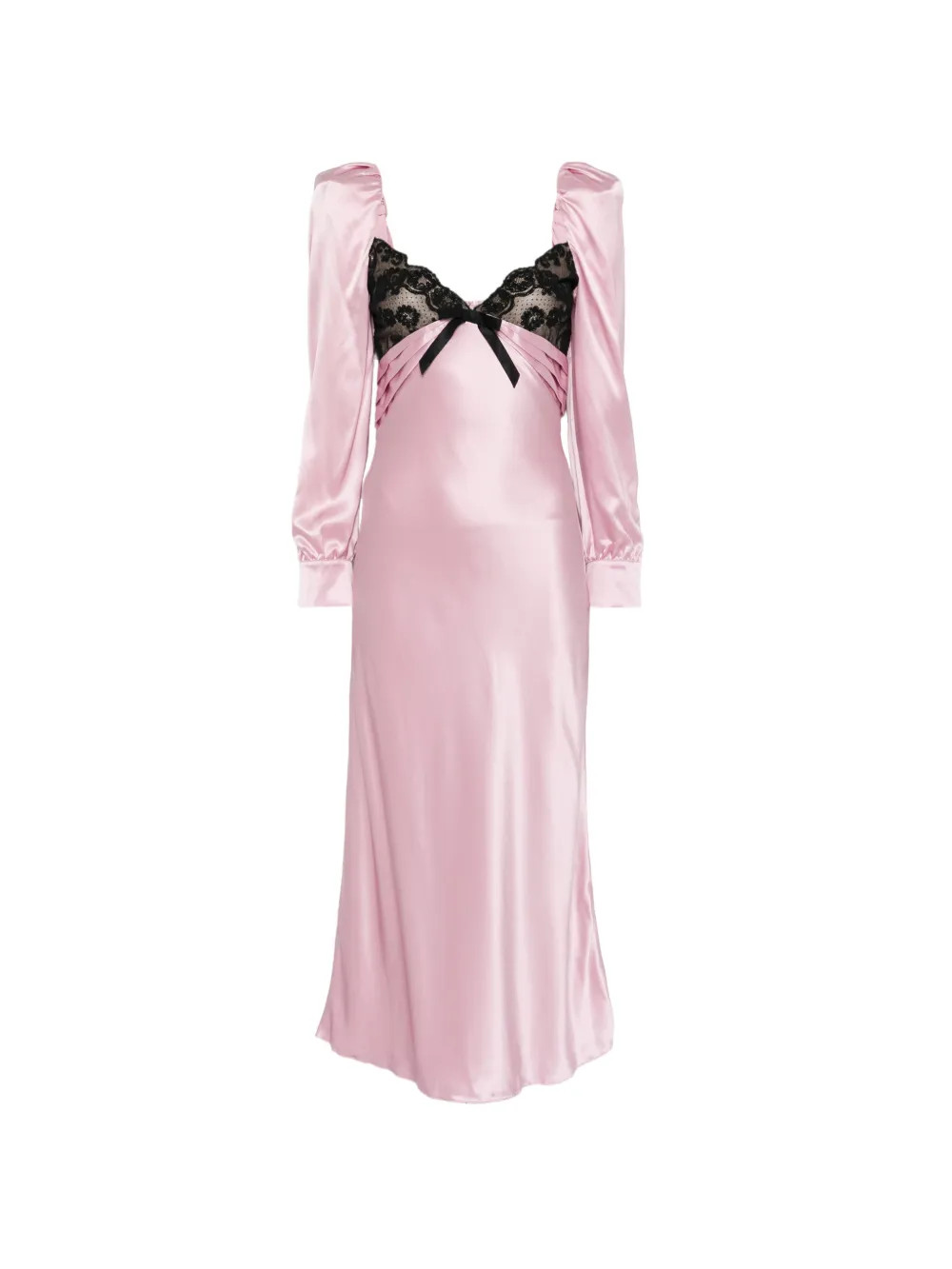 Alessandra Rich lace-detail Midi Dress | Pink | FARFETCH UK | Farfetch Global