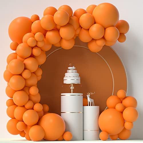 Orange Balloons 84 pcs Orange Balloons Garland Arch Kit 5 inch +12 inch +18 inch Matte Orange Latex  | Amazon (US)