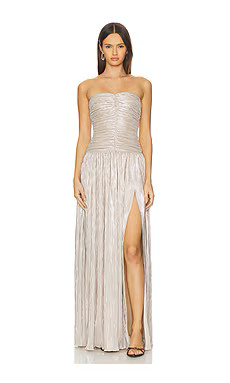 Lovers and Friends Elia Gown in Champagne Metallic from Revolve.com | Revolve Clothing (Global)