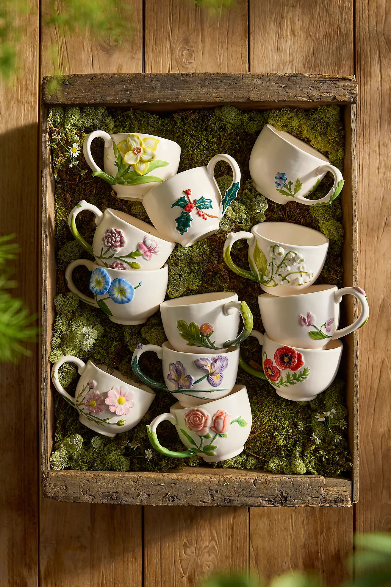 Flower of the Month Stoneware Mug | Anthropologie (US)