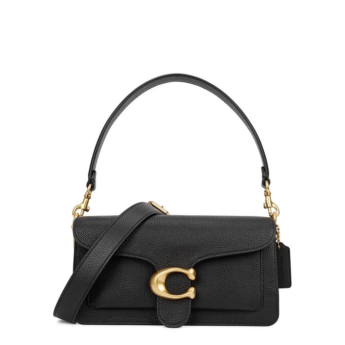 Coach Tabby 26 Leather Shoulder Bag - BLACK | Harvey Nichols (Global)