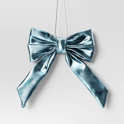 6.75" Christmas Metallic Bow Ornament Teal - Wondershop™ | Target