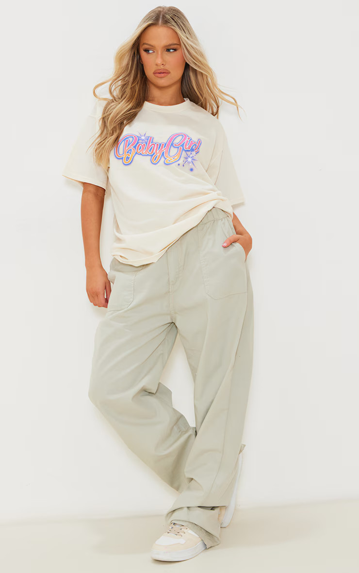 Stone Babygirl Graffiti Printed T Shirt | PrettyLittleThing US