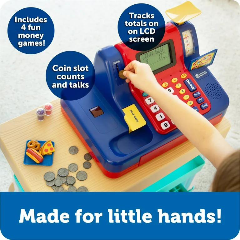 Learning Resources Pretend & Play Teaching Cash Register Play Money for Kids,  Ages 3+ | Walmart (US)