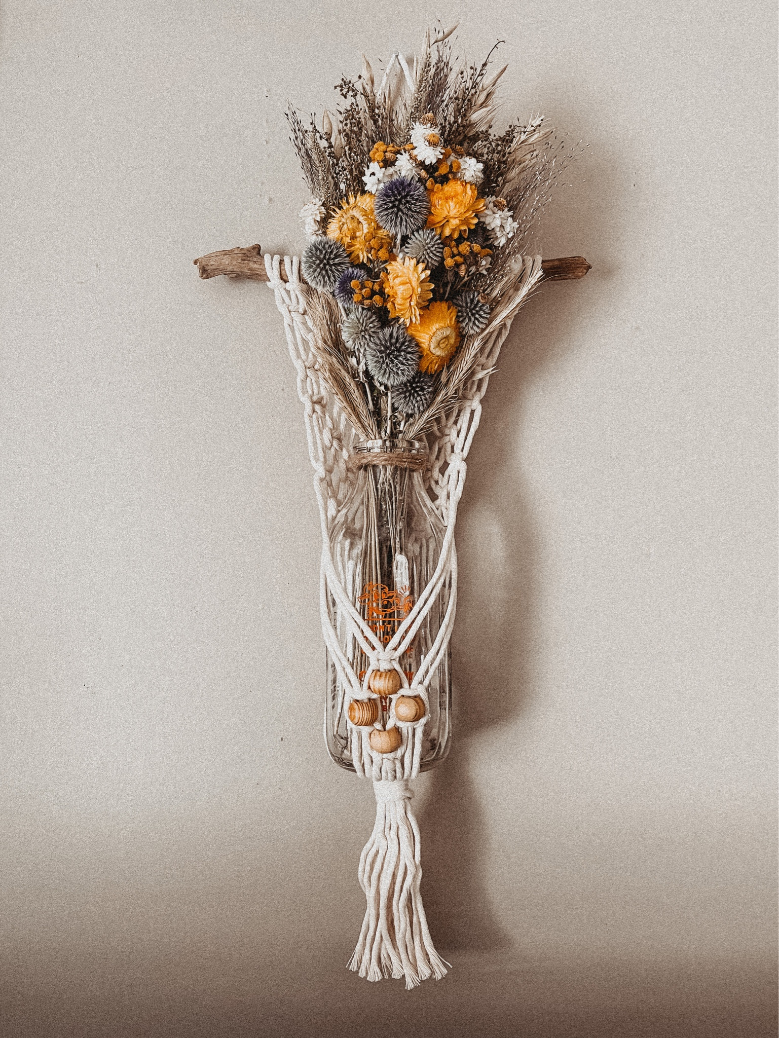 Dried bouquet flower holder. Just insert any glass vase or bottle. PS - find a vintage bottle from a local antique store to make it more unique!

#LTKGiftGuide #LTKCyberWeek #LTKhome