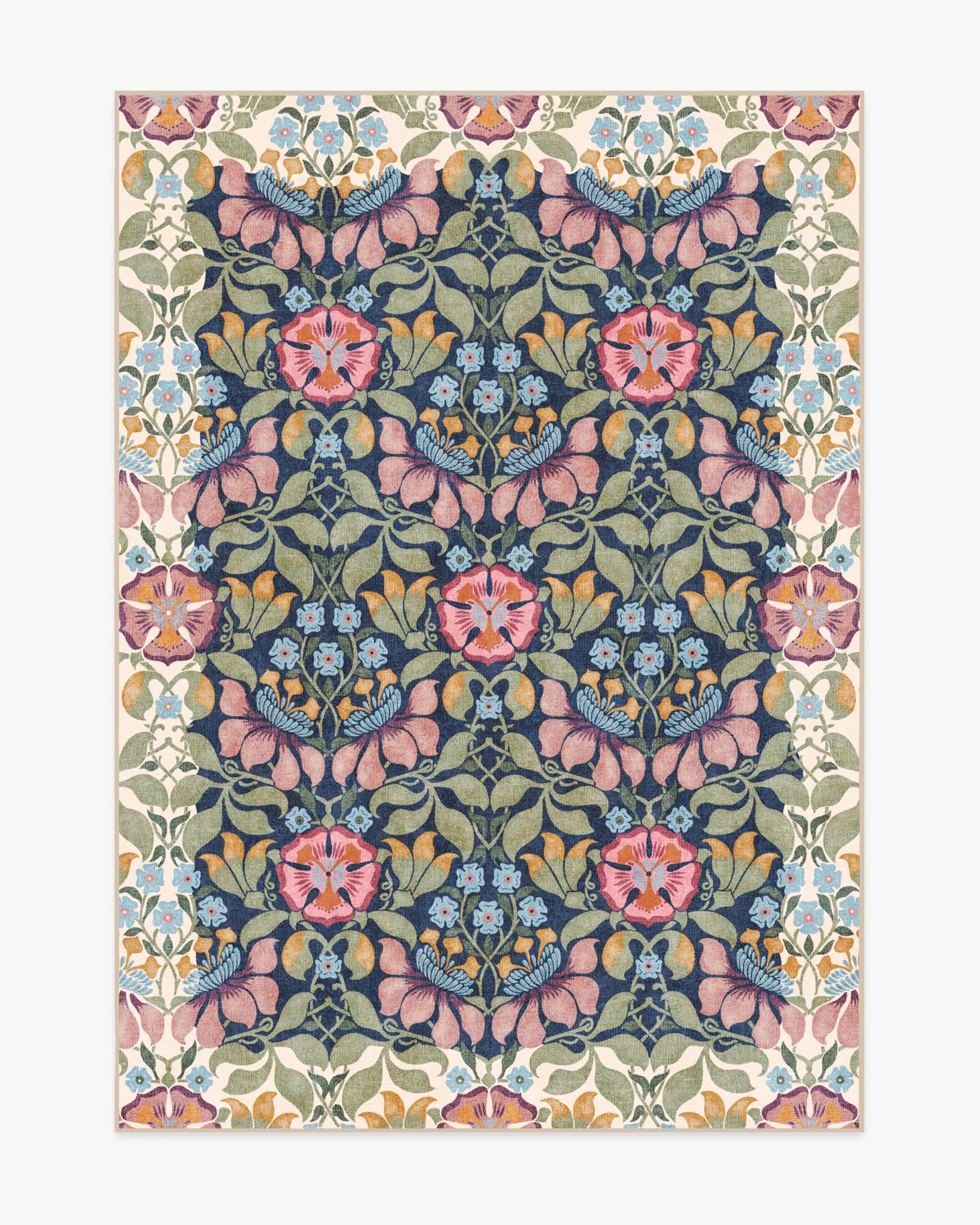 Persephone Midnight & Cream Rug | Ruggable