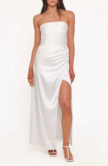 Kara Strapless Stretch Satin Gown | Nordstrom