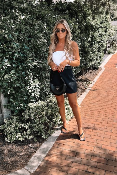 Summer outfit inspo- loving black and white! This top & short combo is from Abercrombie and so cute. Wearing a small in the top and 27 in shorts.

#LTKFindsUnder100 #LTKStyleTip #LTKSeasonal