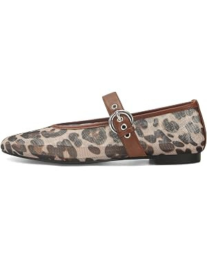 MICIFA Leopard Mesh Ballet Flats for Women Round Toe Mary Jane Buckle Flats Fall Comfortable Casu... | Amazon (US)